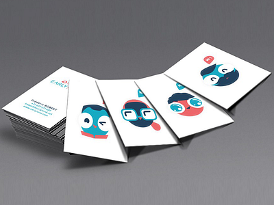 earlyfund branding business card avatar beard bird branding business card face icon logo team