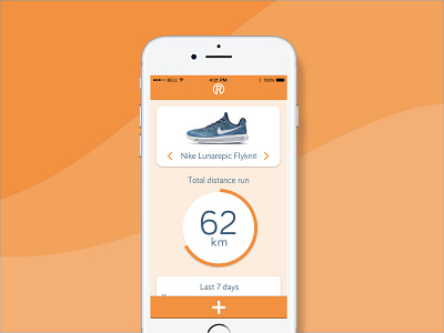 Running Shoe App Concept ios app mobile app mockup running ui user interface