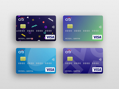 Credit Card Designs colorful confetti credit cards gradient visa