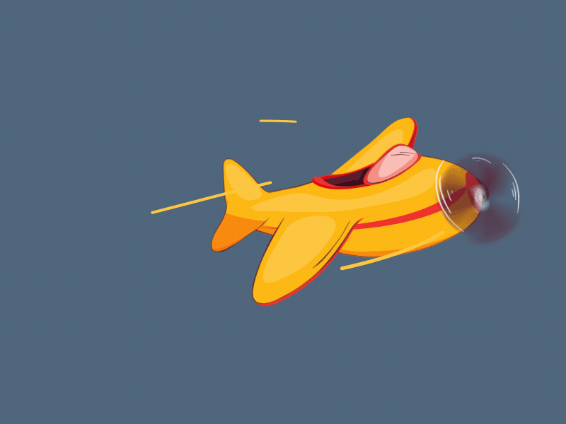Aeroplane flying 2d animation flying loop looping gif mograph plane sky toy vector