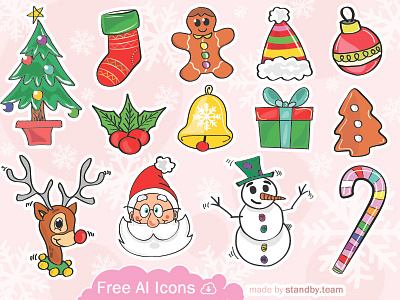 Free Christmas AI Icons