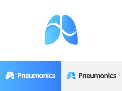 Pneumonics Logo Refresh lung medical respiratory startup