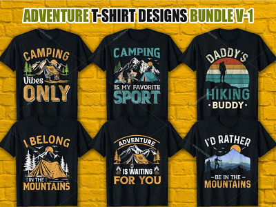 Adventure T-Shirt Desigs ২ branding design graphic design illustration typography vector