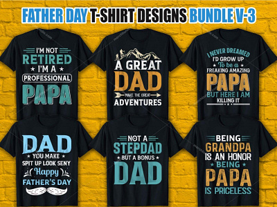 Father Day T Shirt Design Bundle branding design graphic design illustration typography vector