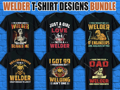 This is My New WELDER T Shirt Design Bundle. animation branding design graphic design illustration logo typography vector