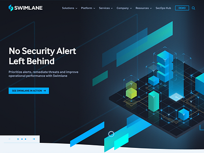 Swimlane website re-brand branding