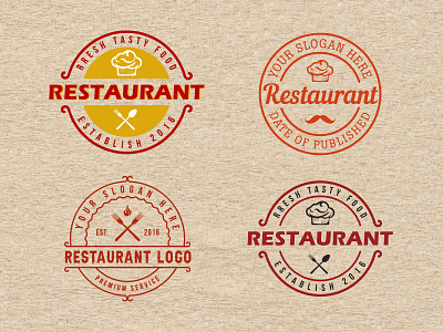 Restaurant and Food vintage logo design badge classic design food graphic design hipster illustration logo meat modern monogram restaurnat retro seal shop stamp typography unique vector vintage