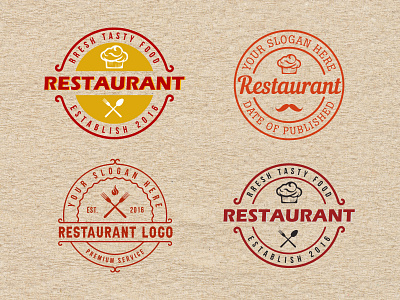 Restaurant and Food vintage logo design