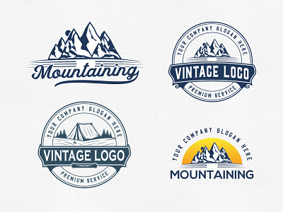Mountain Hilling Retro Vintage Logo