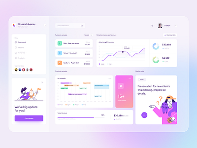 Marketing Dashboard branding dashboard illustration landing page marketing marketing agency minimalist mobile website