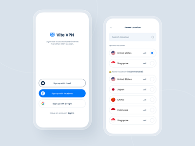 Server List - VPN UI Kit