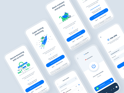 VITE - VPN UI Kit app design app ui mobile mobile app mobile app design mobile design vpn vpn app ui vpn ui website