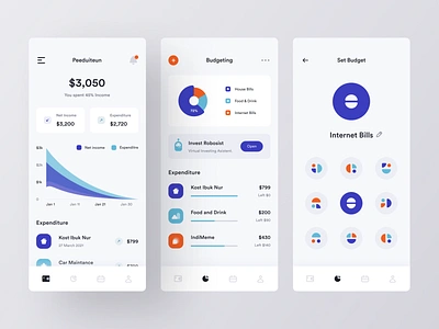 Personal Financial Manager - Mobile App app app design app ui bank app banking banking app finance finance app finance application finances financial fintech fintech app investment mobile mobile app mobile design money app personal finance