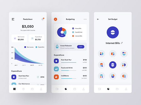 Personal Financial Manager - Mobile App by Farhan Fauzan on Dribbble