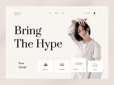 Fashion Header  - Website Design
