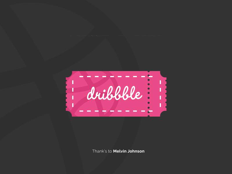 Hello Dribbble animation debut dribbble dribble gif hello illustration invitation invite thanks ticket