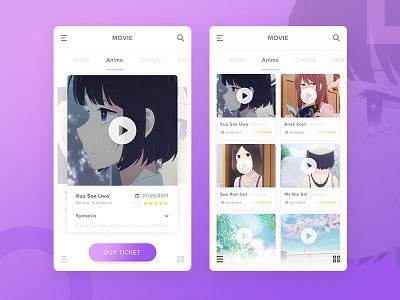 MyAnimeList Redesign (Home/Anime list) by Andrii Tarelko on Dribbble