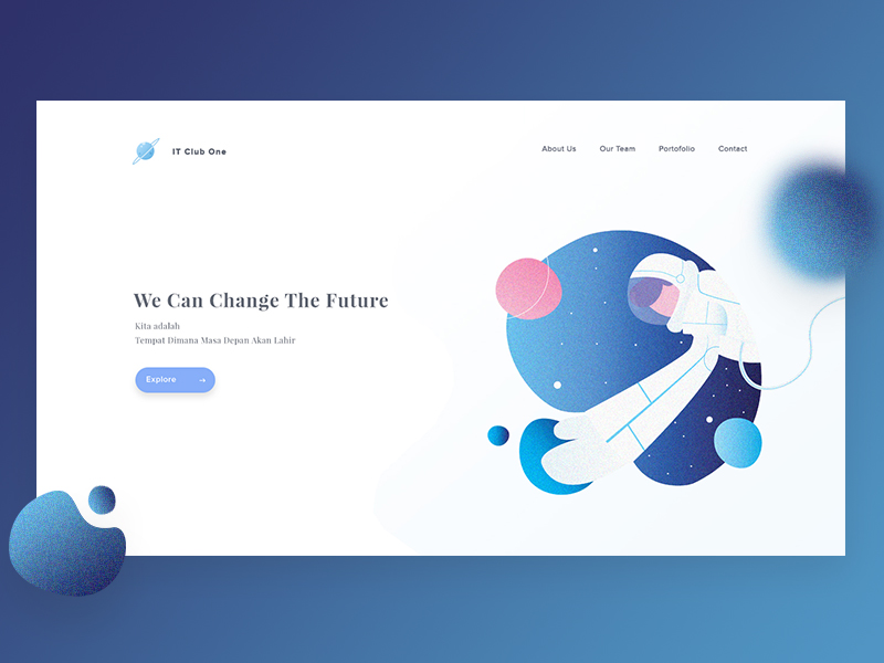 IT Club Redesign Header by Farhan Fauzan on Dribbble