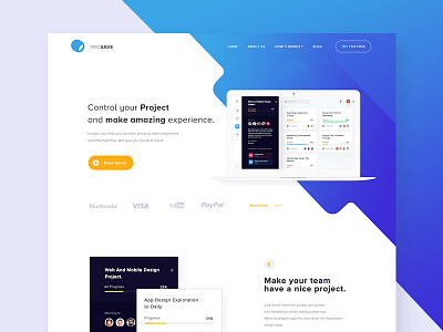 #Exploration Project Manager Landing Page by Farhan Fauzan on Dribbble