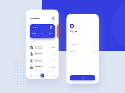 Bank Virtual Mobile App app design clean creditcard dashboard e commerce finance app minimalist modern uxui wallet app