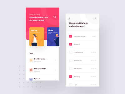 To-do List App book app branding clean dashboard illustration landing page minimalist mobile app uiux website