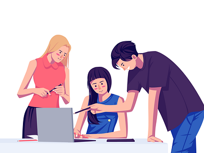 Discussion is important 🤭 branding dashboard design illustration landing page team teamwork ui vector website