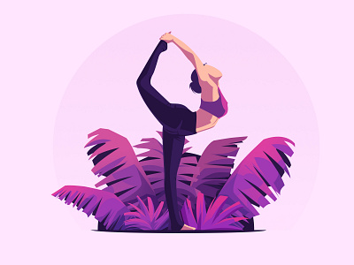 Yoga Illustration branding clean flat illustration illustration landing page meditation website woman illustration yoga illustration