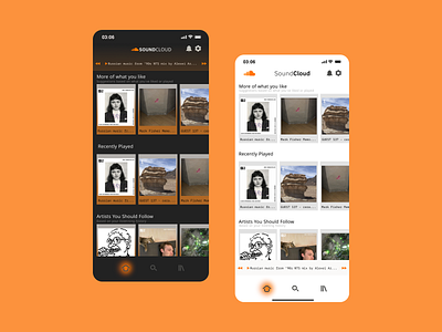 SoundCloud - App Design app music musicapp typography ui ux