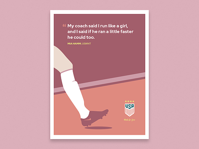 USWNT Inspiration Poster illustration inspiration poster soccer uswnt