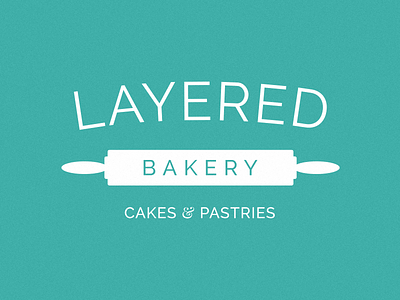 Layered Bakery bakery cakes layered logo pastries rolling pin