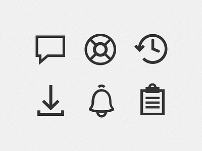 Interface Icons activity backups clipboard comment download icons support ui