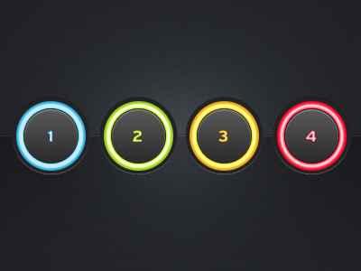 Glow Buttons andrei buttons glow interface marius push ui