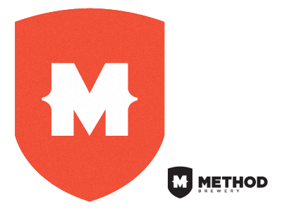 Method Brewery beer brewery logo method shield