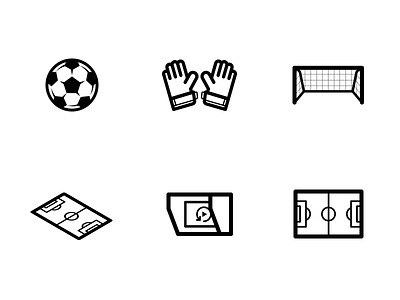 Soccer Icons ball field football icons pitch soccer var vector world cup