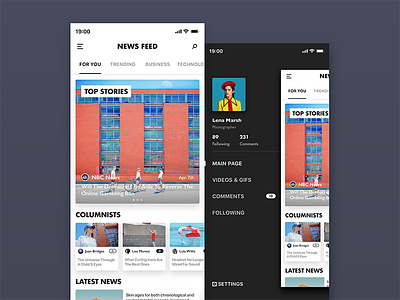 Newsfeed App 📰 app design ios iphone iphone x list news newsfeed ui