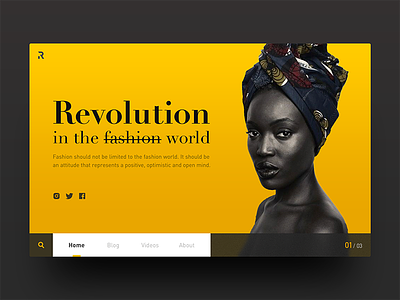 Web design - 02 2️⃣ black blur dark fashion interface photography ui ux web web design yellow