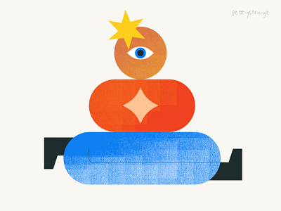 Meditation abstract colorful design graphic design illustration minimal vector