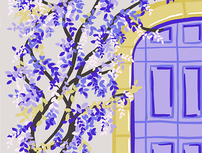 Botanical Door Front-Purple sheila han