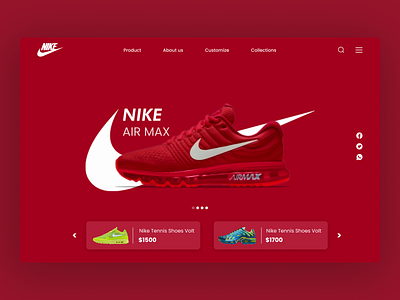 Nike UI accessories branding design graphic design logo nepali designers nepali designs nike nike products nike shoes red red ui shoes shoes ui typography ui ux vector