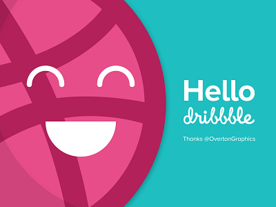 Hello dribbble! design hello hello dribbble illustration invitation invite shot thanks