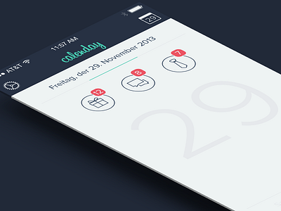 Calenday iOS7 Redesign app calendar calenday icons illustrator ios ios7 mockup photoshop redesign ui user interface
