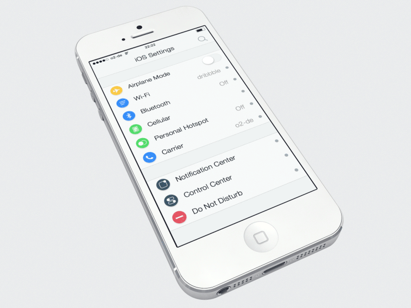 iOS 8 Settings Search & Redesign after effects animations blur concept depth gesture ios ios8 iphone search settings swipe