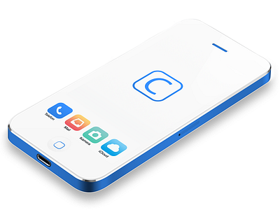 iPhone C... Just C concept device hardware ios ios8 iphone seamless ui ux white