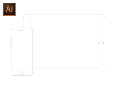 Illustrator iOS Wireframe Mockup