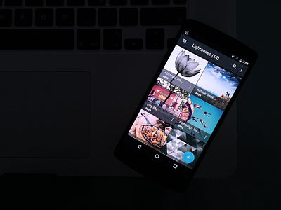 Android App android dark theme fab google interface material design mockup nexus screen ui