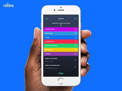 Color Playlist | Colore app color ios iphone ui