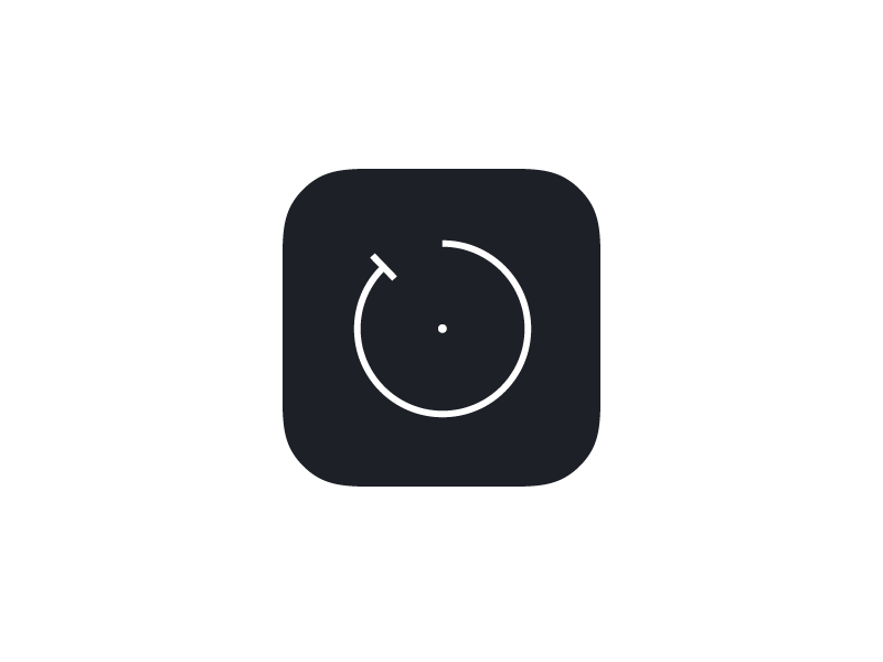 Minimal Timer iOS App Icon app icon ios icon icon app illustrator timer countdown simple minimal