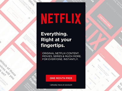Value Prop | Onboard Netflix Users - iOS app concept ios iphone mockup netflix onboarding