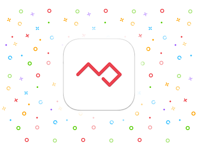 iOS App Icon colorful colors glyph icon iconography illustrator ios logo pattern personal project project red