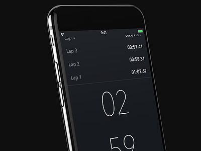 Minimal Stopwatch iOS App app app store design ios live minimal simple swift xcode